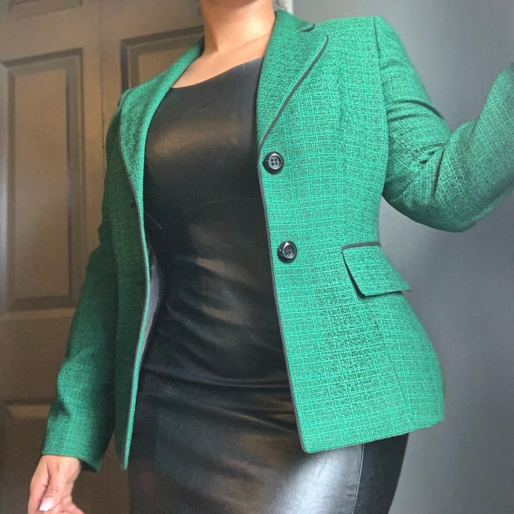 Sold Green & Black Tweed Blazer